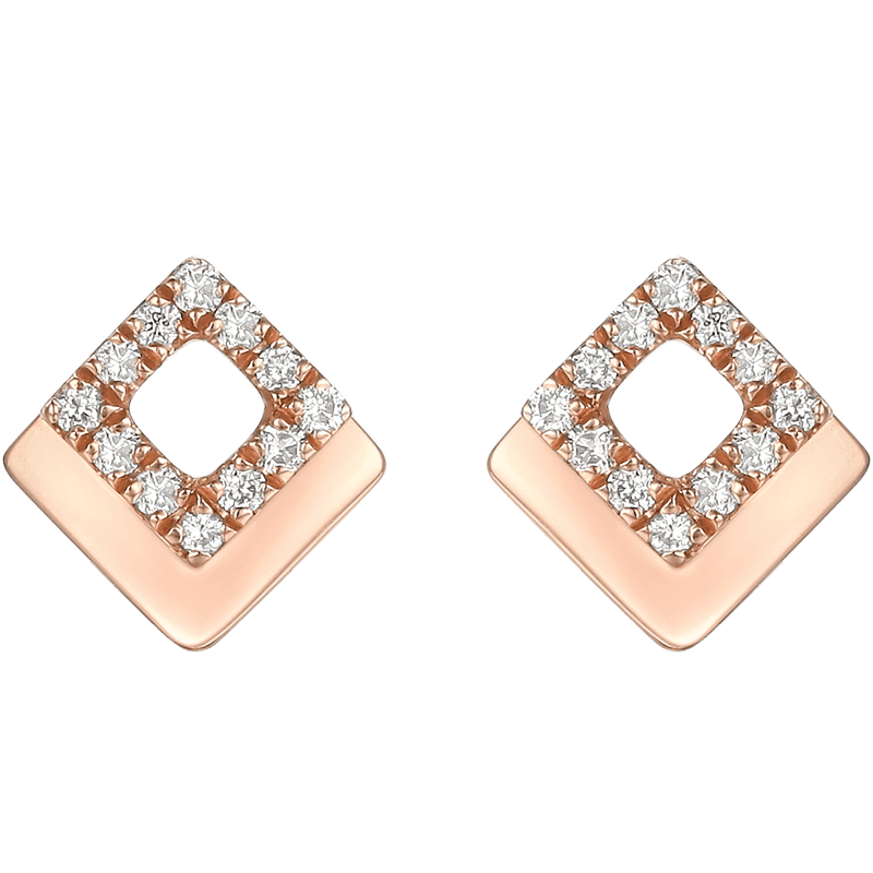 —潮宏基18K金钻石耳钉为爱而生开元棋牌app璀璨时刻尽在耳边—